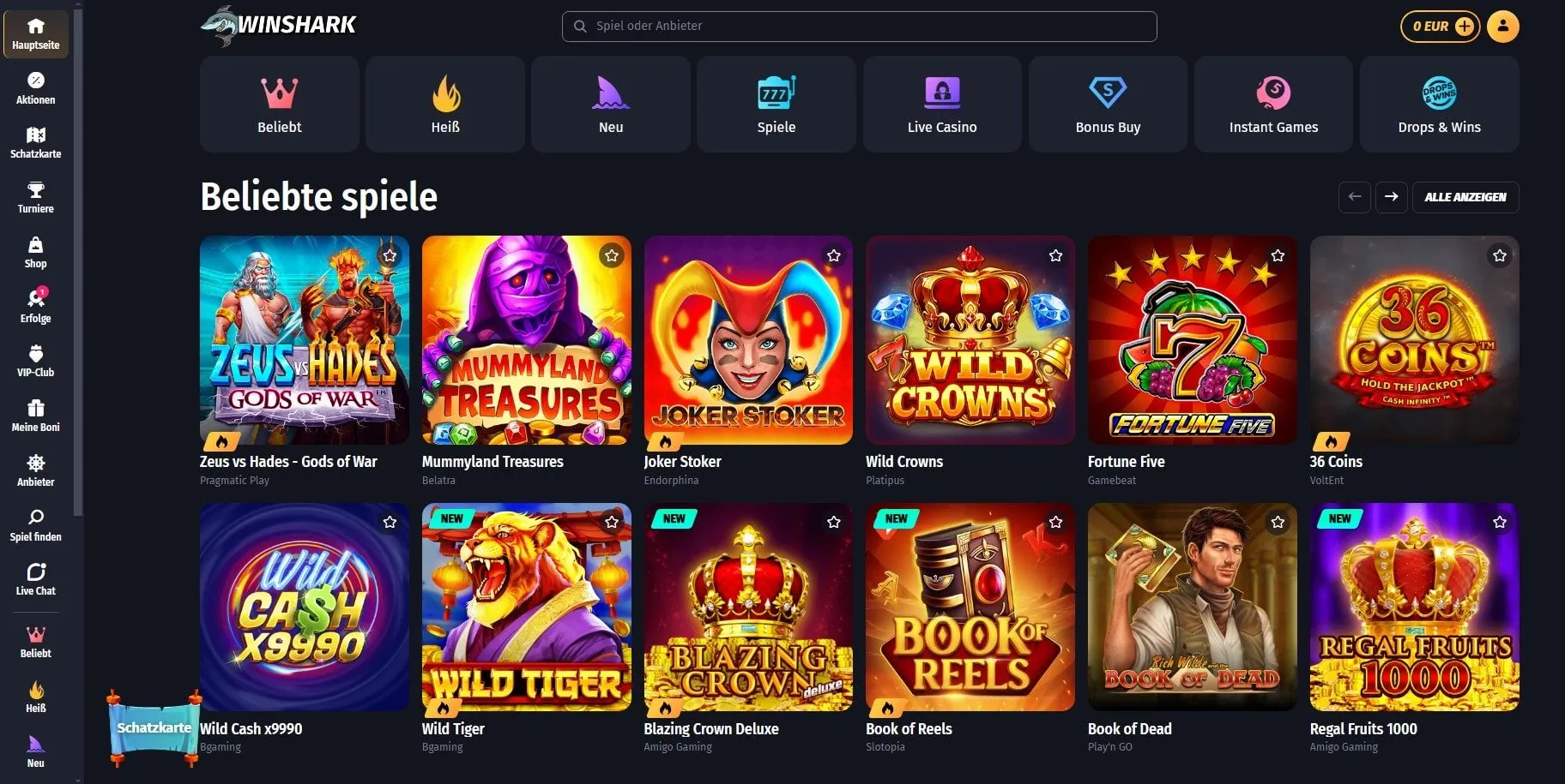 Winshark Casino Wnshark Casino Startseite